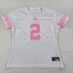 Nike Team BYU Cougars White Pink #2 Football Jersey Women's Size Small